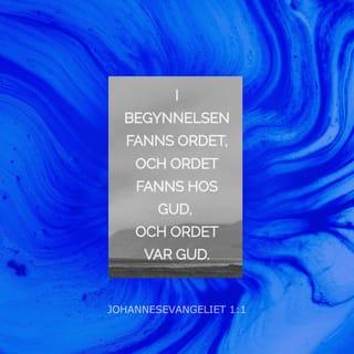 Johannes 1:1 - I begynnelsen var Ordet, och Ordet var hos Gud, och Ordet var Gud.