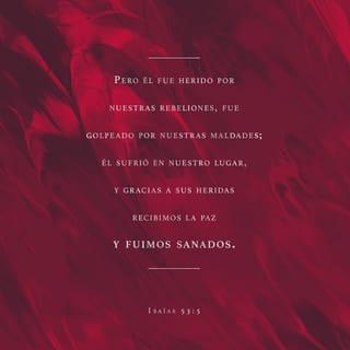 Isaías 53:5 - Mas Él fue herido por nuestras transgresiones,
molido por nuestras iniquidades.
El castigo, por nuestra paz, cayó sobre Él,
y por sus heridas hemos sido sanados.