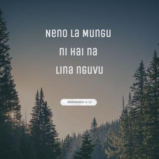 Waraka kwa Waebrania 4:12 - Maana neno la Mungu li hai, tena lina nguvu, tena lina ukali kuliko upanga uwao wote ukatao kuwili, tena lachoma hata kuzigawanya nafsi na roho, na viungo na mafuta yaliyomo ndani yake; tena ni jepesi kuyatambua mawazo na makusudi ya moyo.