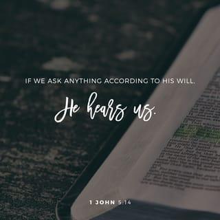 1 John 5:14 - This is the confidence we have in approaching God: that if we ask anything according to his will, he hears us.