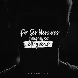 1 Pierre 2:24 - Sur le bois de la croix, il a porté lui-même nos péchés dans son corps. C’est pourquoi nous avons cessé de vivre pour le péché et nous pouvons mener une vie qui plaît à Dieu. C’est par ses blessures qu’il vous a guéris.