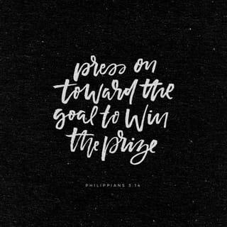 Philippians 3:13-14 - Brothers and sisters, I do not consider that I have made it my own yet; but one thing I do: forgetting what lies behind and reaching forward to what lies ahead, I press on toward the goal to win the [heavenly] prize of the upward call of God in Christ Jesus.