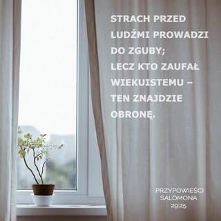 Przypowieści Salomona 29:25 - Strach przed człowiekiem jest niczym sidła,
lecz kto ufa PANU, jest bezpieczny.