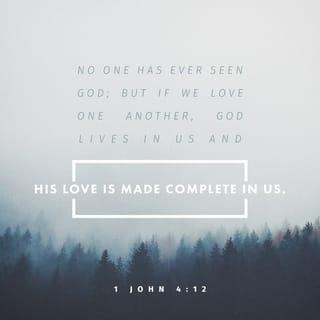 1 John 4:10-12 - Herein is love, not that we loved God, but that he loved us, and sent his Son to be the propitiation for our sins.
Beloved, if God so loved us, we ought also to love one another. No man hath seen God at any time. If we love one another, God dwelleth in us, and his love is perfected in us.