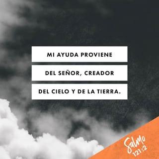 Salmo 121:1-2 - A las montañas levanto mis ojos;
¿de dónde ha de venir mi ayuda?
Mi ayuda proviene del SEÑOR,
que hizo el cielo y la tierra.