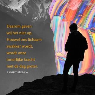 2 Corinthians 4:16-17 - Therefore we do not lose heart. Though outwardly we are wasting away, yet inwardly we are being renewed day by day. For our light and momentary troubles are achieving for us an eternal glory that far outweighs them all.