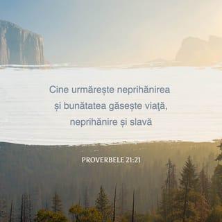 Proverbele 21:21 - Cine urmărește neprihănirea și bunătatea
găsește viață, neprihănire și slavă.