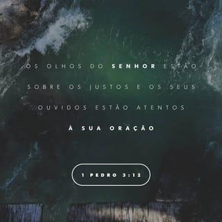 1Pedro 3:12 - Porque os olhos do Senhor estão sobre os justos,
e os seus ouvidos estão atentos à sua oração,
mas o rosto do Senhor volta‑se contra os que praticam o mal”.