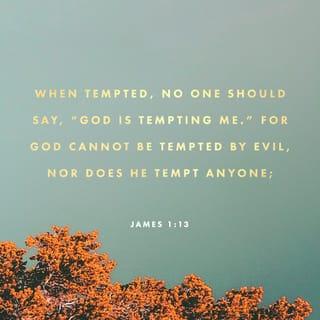 James 1:13-14 - Let no one say when he is tempted, “I am being tempted by God” [for temptation does not originate from God, but from our own flaws]; for God cannot be tempted by [what is] evil, and He Himself tempts no one. But each one is tempted when he is dragged away, enticed and baited [to commit sin] by his own [worldly] desire (lust, passion).