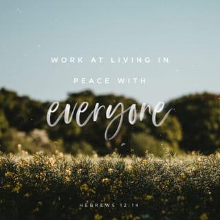 Hebrews 12:14 - Make every effort to live in peace with everyone and to be holy; without holiness no one will see the Lord.