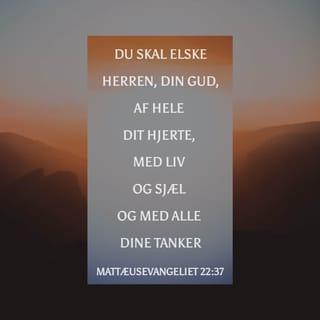 Mattæusevangeliet 22:37-39 - Jesus svarede: „Du skal elske Herren, din Gud, af hele dit hjerte, med liv og sjæl og med alle dine tanker. Det er det største og fornemmeste bud. Der er også et andet bud, som er lige så vigtigt: ‚Du skal elske din næste som dig selv.’