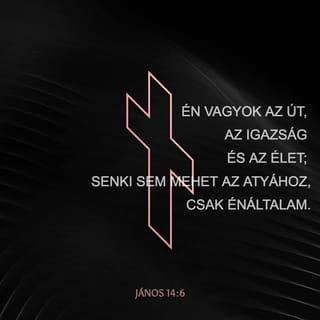 János 14:6 - Jézus így válaszolt: „Én vagyok az út, az igazság és az élet; senki sem mehet az Atyához, csakis énáltalam.