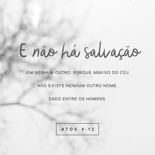 Atos 4:12 - A salvação só pode ser conseguida por meio dele. Pois não há no mundo inteiro nenhum outro que Deus tenha dado aos seres humanos, por meio do qual possamos ser salvos.