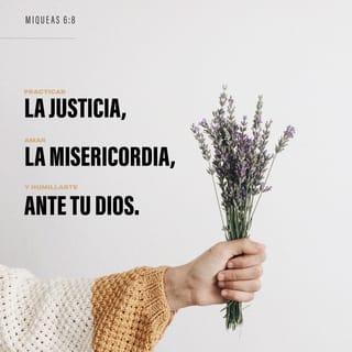 Miqueas 6:8 - ¡No! Oh pueblo, el SEÑOR te ha dicho lo que es bueno,
y lo que él exige de ti:
que hagas lo que es correcto, que ames la compasión
y que camines humildemente con tu Dios.