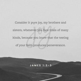 James 1:1-3 - James, a servant of God and of the Lord Jesus Christ, to the twelve tribes which are scattered abroad, greeting.
My brethren, count it all joy when ye fall into divers temptations; knowing this, that the trying of your faith worketh patience.