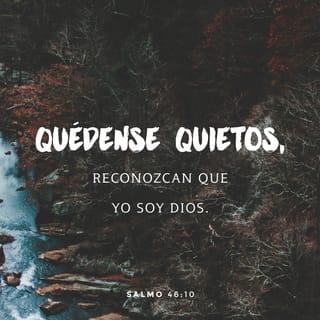 Salmos 46:10 - Estad quietos, y conoced que yo soy Dios;
Seré exaltado entre las naciones; enaltecido seré en la tierra.