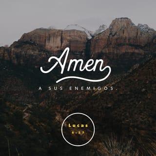 S. Lucas 6:27-28 - Pero a vosotros los que oís, os digo: Amad a vuestros enemigos, haced bien a los que os aborrecen; bendecid a los que os maldicen, y orad por los que os calumnian.