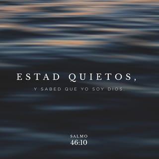 Salmos 46:10 - Estad quietos, y conoced que yo soy Dios;
Seré exaltado entre las naciones; enaltecido seré en la tierra.