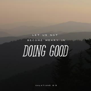 Galatians 6:9-10 - So let’s not allow ourselves to get fatigued doing good. At the right time we will harvest a good crop if we don’t give up, or quit. Right now, therefore, every time we get the chance, let us work for the benefit of all, starting with the people closest to us in the community of faith.