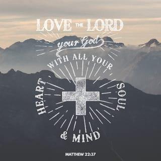 Matthew 22:37-40 - Jesus replied: “ ‘Love the Lord your God with all your heart and with all your soul and with all your mind.’ This is the first and greatest commandment. And the second is like it: ‘Love your neighbor as yourself.’ All the Law and the Prophets hang on these two commandments.”