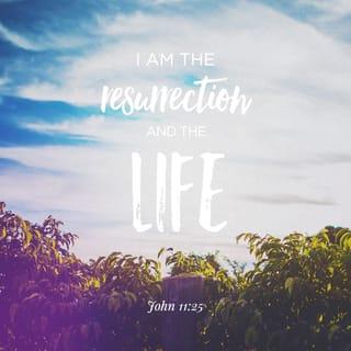 John 11:25-26 - Jesus said to her, “I am the resurrection and the life. The one who believes in me will live, even though they die; and whoever lives by believing in me will never die. Do you believe this?”