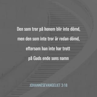 Johannesevangeliet 3:18 - Den som tror på honom blir inte dömd, men den som inte tror är redan dömd, eftersom han inte har trott på Guds ende sons namn.