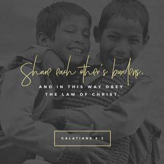 Galatians 6:2 - Carry one another’s burdens and in this way you will fulfill the requirements of the law of Christ [that is, the law of Christian love]. [John 13:34]