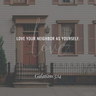 Galatians 5:14 - For all the law can be summarized in one grand statement:
“Demonstrate love to your neighbor, even as you care for and love yourself.”