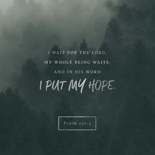 Psalms 130:5-6 - I wait for the LORD, my whole being waits,
and in his word I put my hope.
I wait for the Lord
more than watchmen wait for the morning,
more than watchmen wait for the morning.