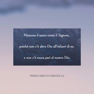 Primo libro di Samuele 2:1-10 - Allora Anna pregò e disse: «Il mio cuore esulta nel SIGNORE, il SIGNORE ha innalzato la mia potenza, la mia bocca si apre contro i miei nemici perché gioisco nella tua salvezza.
Nessuno è santo come il SIGNORE, poiché non c’è altro Dio all’infuori di te; e non c’è rocca pari al nostro Dio.
Non parlate più con tanto orgoglio; non esca più l’arroganza dalla vostra bocca; poiché il SIGNORE è un Dio che sa tutto e da lui sono pesate le azioni dell’uomo.
L’arco dei potenti è spezzato, ma quelli che vacillano sono rivestiti di forza.
Quelli che una volta erano sazi si offrono a giornata per il pane, e quanti erano affamati ora hanno riposo. La sterile partorisce sette volte, ma la donna che aveva molti figli diventa fiacca.
Il SIGNORE fa morire e fa vivere; fa scendere nel soggiorno dei morti e ne fa risalire.
Il SIGNORE fa impoverire e fa arricchire, egli abbassa e innalza.
Alza il misero dalla polvere e innalza il povero dal letame, per farli sedere con i nobili, per farli eredi di un trono di gloria; poiché le colonne della terra sono del SIGNORE e su queste ha poggiato il mondo.
Egli veglierà sui passi dei suoi fedeli, ma gli empi periranno nelle tenebre; infatti l’uomo non trionferà per la sua forza.
Gli avversari del SIGNORE saranno frantumati; egli tuonerà contro di essi dal cielo; il SIGNORE giudicherà l’estremità della terra e darà forza al suo re; innalzerà la potenza del suo unto».