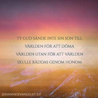 Johannes 3:17 - Det var inte för att döma världen som Gud sände sin Son, utan för att världen skulle räddas genom honom.