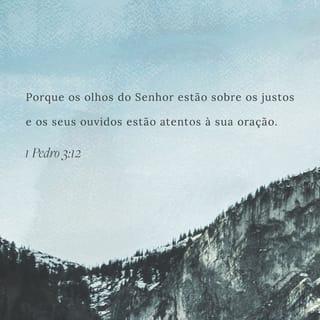 1Pedro 3:12 - Porque os olhos do Senhor estão sobre os justos,
e os seus ouvidos estão atentos à sua oração,
mas o rosto do Senhor volta‑se contra os que praticam o mal”.