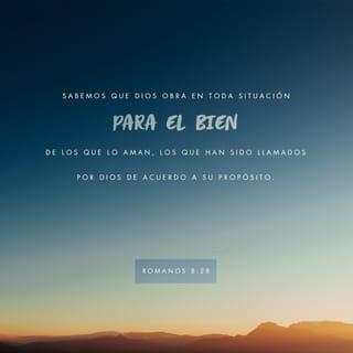 Romanos 8:28 - Sabemos que Dios va preparando todo para el bien de los que lo aman, es decir, de los que él ha llamado de acuerdo con su plan.