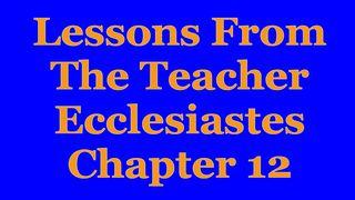 Wisdom Of The Teacher For College Students, Ch. 12 Ecclesiastes 12:9 New Living Translation