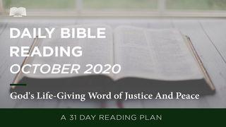 Daily Bible Reading - October 2020: God’s Life-Giving Word of Justice and Peace ေယရမိအနာဂတၱိက်မ္း 3:22 ျမန္​မာ့​စံ​မီ​သမၼာ​က်မ္