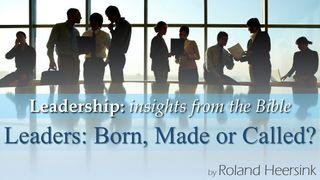 Biblical Leadership: Leaders Born, Made or Called? Exodus 9:16 Contemporary English Version (Anglicised) 2012