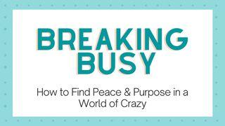 Breaking Busy: Find Peace & Purpose in the Crazy Zacharia 4:10 NBG-vertaling 1951