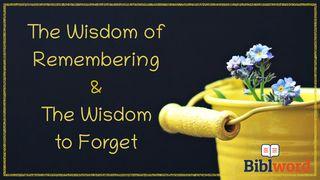 The Wisdom of Remembering & the Wisdom to Forget Genesis 35:3 Contemporary English Version (Anglicised) 2012