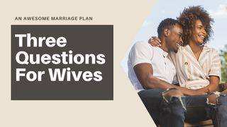 Three Questions for Wives  Ephesians 5:22-33 New International Version