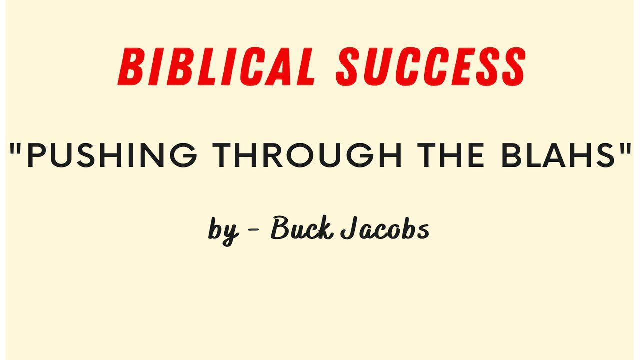 Biblical Success - Pushing Through the "Blahs"