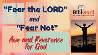 Fear the Lord and Fear Not; Awe and Reverence for God யோபுடைய சரித்திரம் 3:25 பரிசுத்த பைபிள்