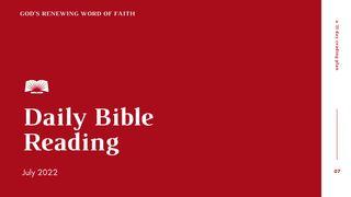 Daily Bible Reading, July 2022: God’s Renewing Word of Faith Judges 3:12-15 King James Version