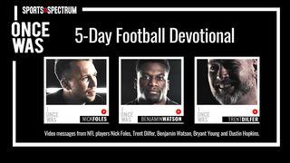 Sports Spectrum's "I Once Was" 5-Day Football Devotional Matayo 11:15 Kivunjo New Testament 1999