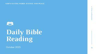 Daily Bible Reading – October 2023, "God’s Saving Word: Justice and Peace" ISAÍAS 56:2 La Palabra (versión española)