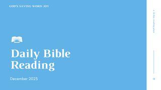 Daily Bible Reading — December 2023, God’s Saving Word: Joy Zefanja 1:14 Statenvertaling (Importantia edition)