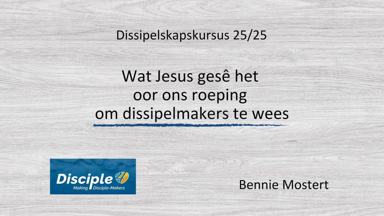 Wat Jesus Gesê Het Oor Ons Roeping Om Dissipelmakers Te Wees