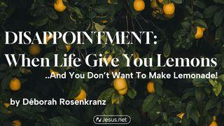 Disappointment: When Life Gives You Lemons  Jesaja 45:5-6 Het Boek