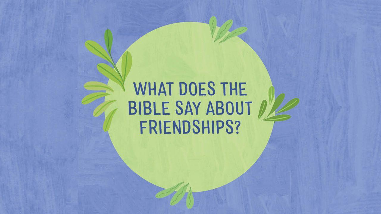 What Does the Bible Say About Friendships?