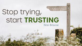 Stop Trying, Start Trusting By Pete Briscoe Hebreeën 11:7 Het Boek