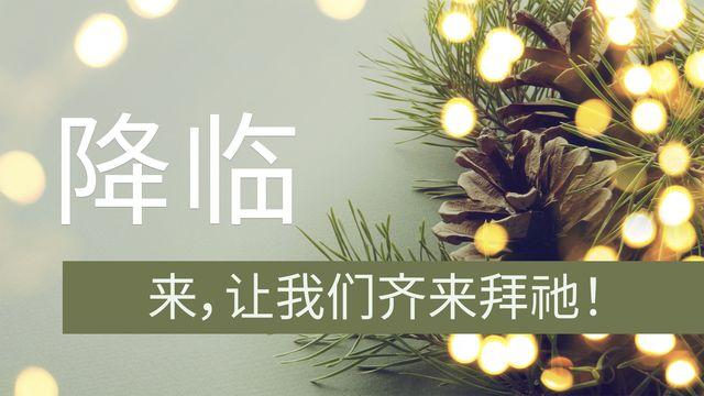 降临 来,让我们齐来拜祂!